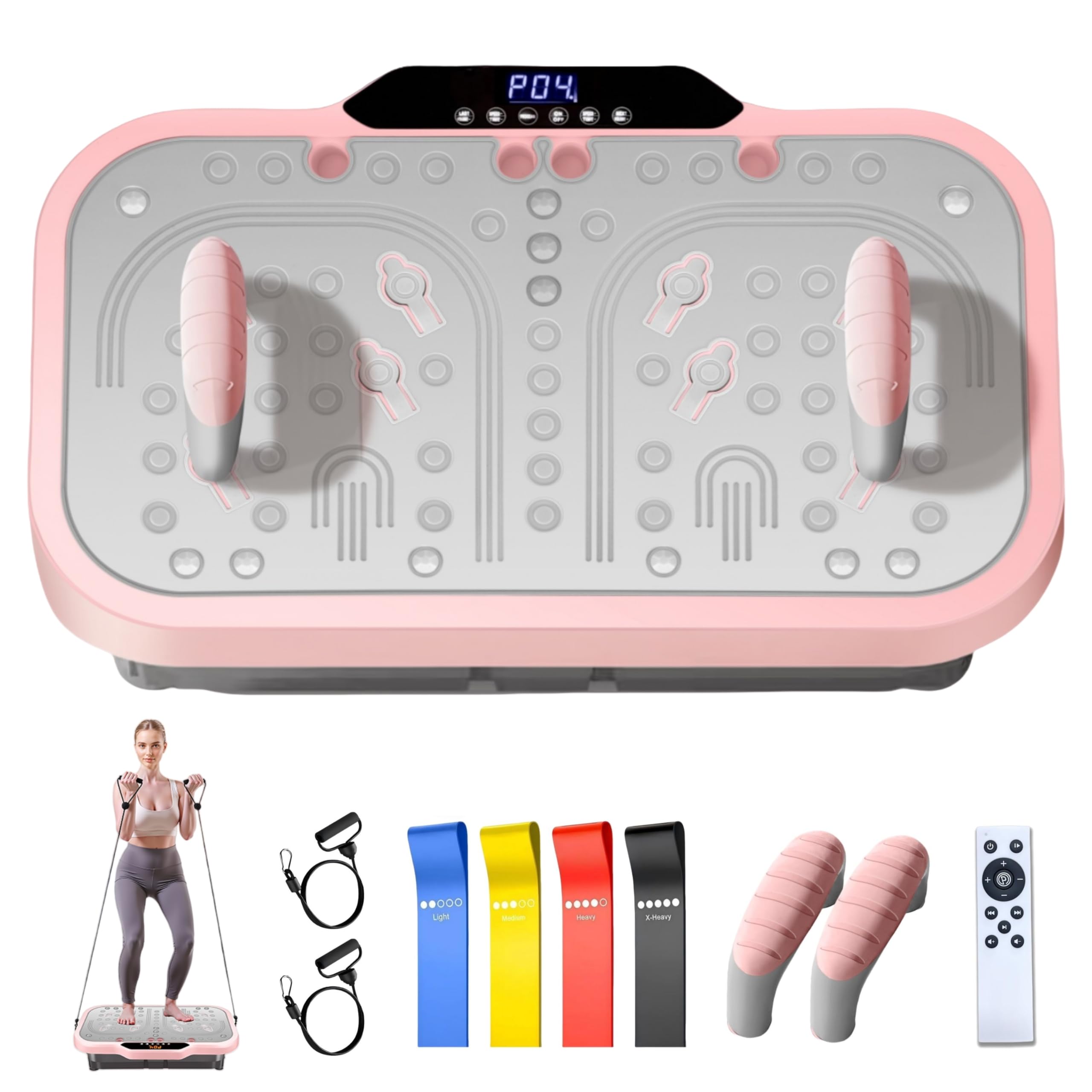 ENOWPO Vibration Plate Exercise Machine for Lymphatic Drainage, Vibration Plates for Weight Loss Vibrating Fitness Platform 120 Speeds Whole Body Shake Board Workout Equipment for Women Home Sport Gym