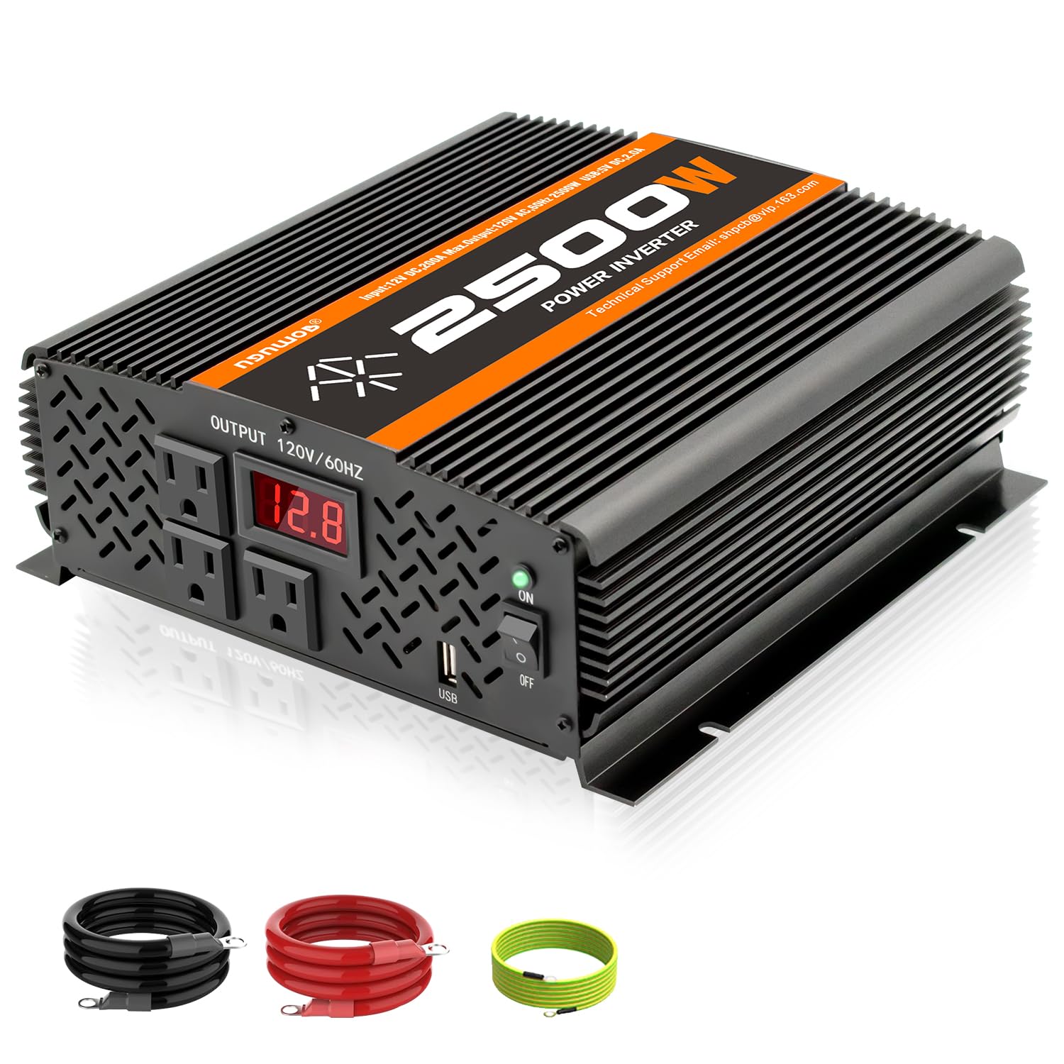 TVNIKD 2500 Watt Inverter 2500W Inverter 12V to 110V /120V Inverter Truck Inverter car Inverter Solar Inverter 2000 watt Inverter for RV semi Trucks Vehicles 12V to 110V Converter with 3 AC outles