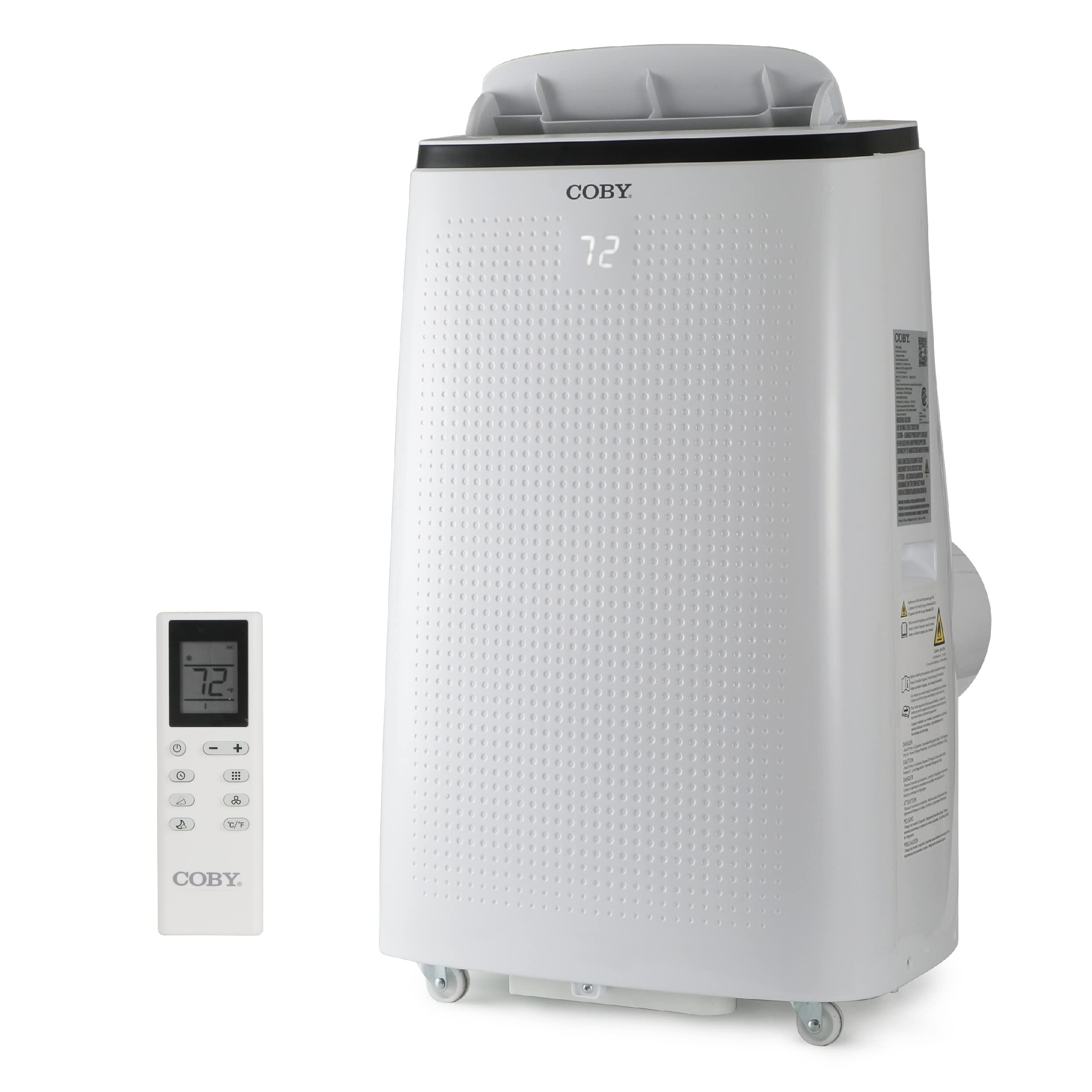 Coby CBPAC1080 3-in-1 AC Unit, Dehumidifier & Fan, 15,000 Portable Air Conditioner, 15000 BTU, White