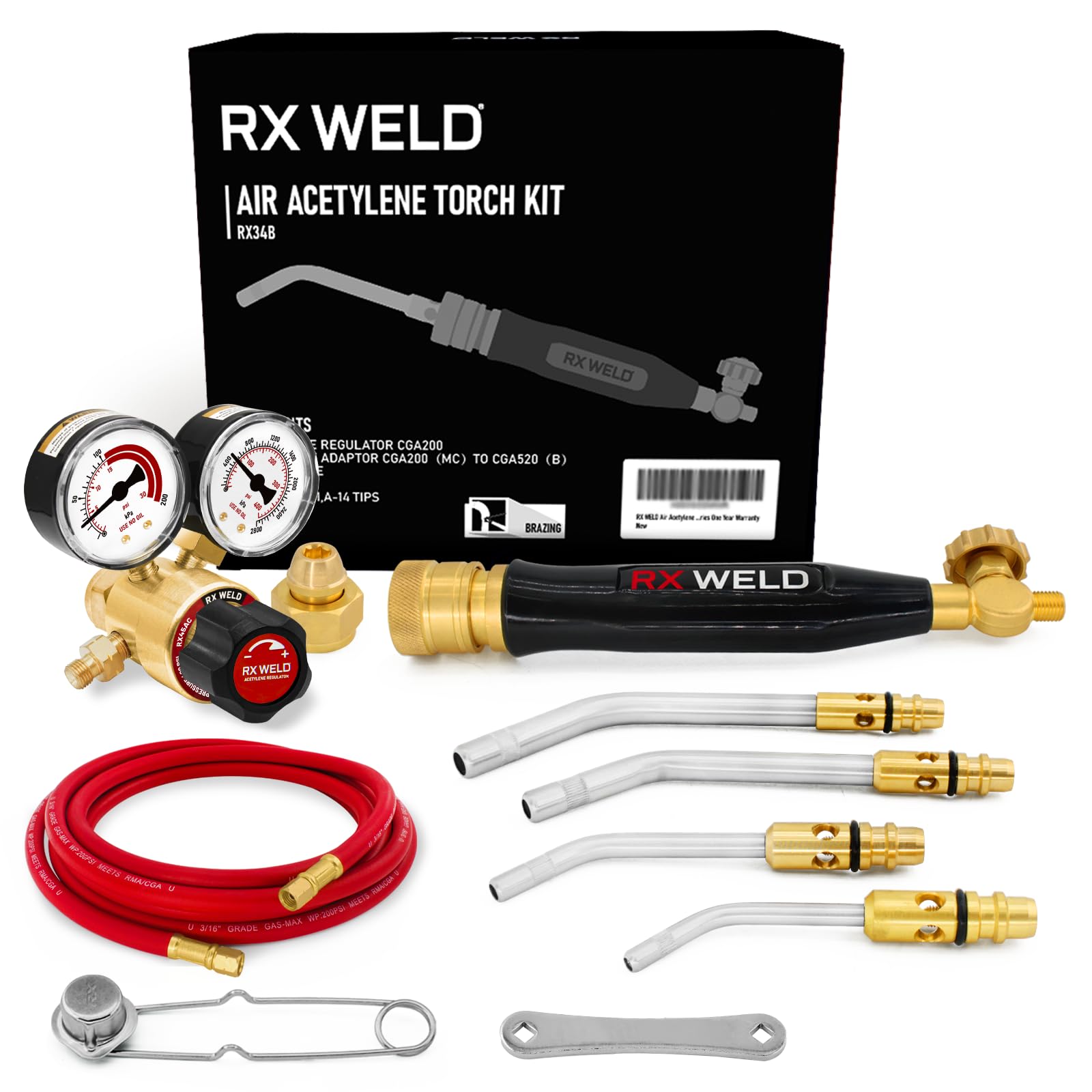 RX WELD Air Acetylene Torch Kit Fuel Gas kit Professional Series