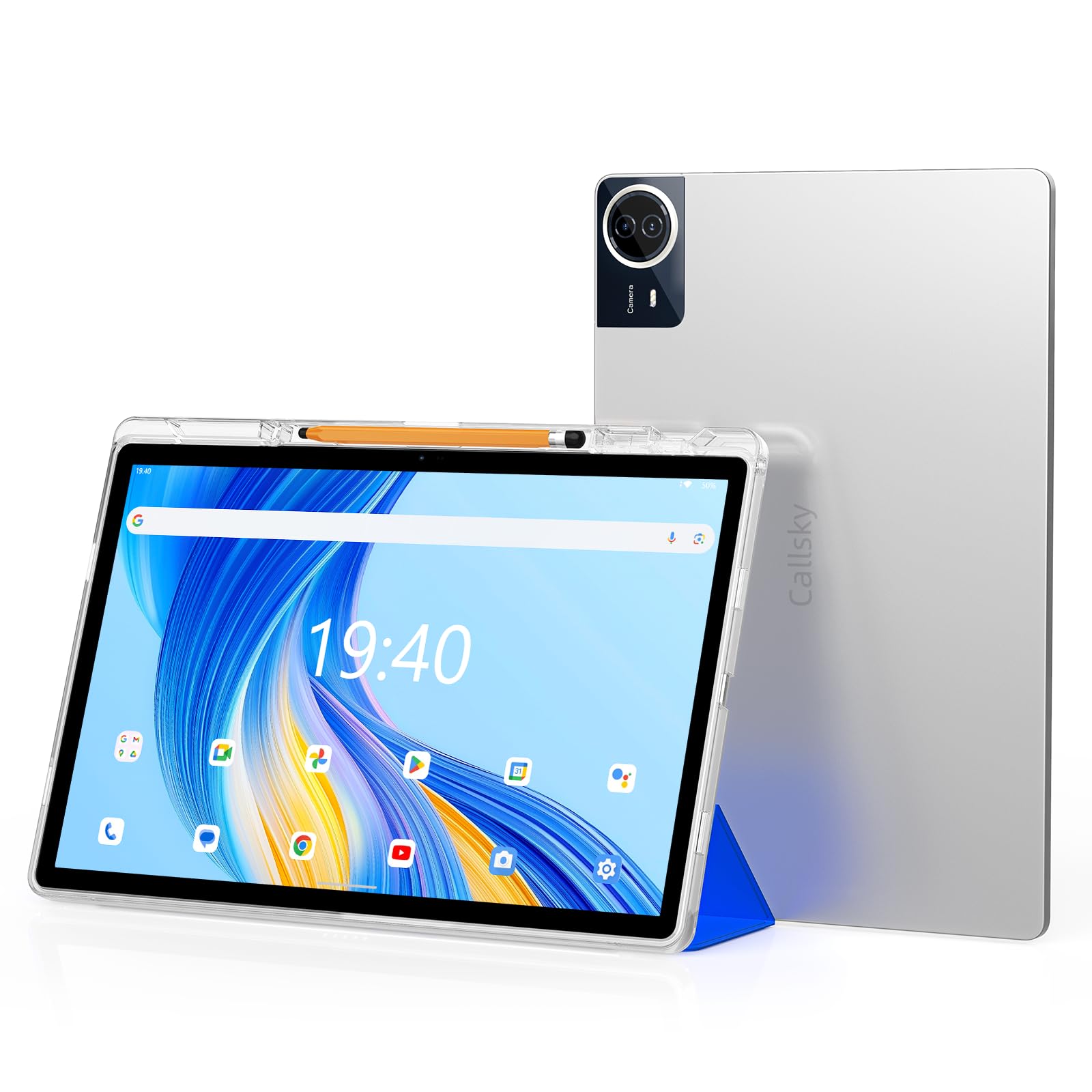 14.1 inch Large Screen Android Tablet, 2 Years Protection, 16GB RAM, 256GB ROM, 1200x1920 IPS FHD Display, Reinforced Type-C Port, 18W PD Charger,10000mAh Battery Life, WiFi 6 & Bluetooth 5.4, 4G LTE