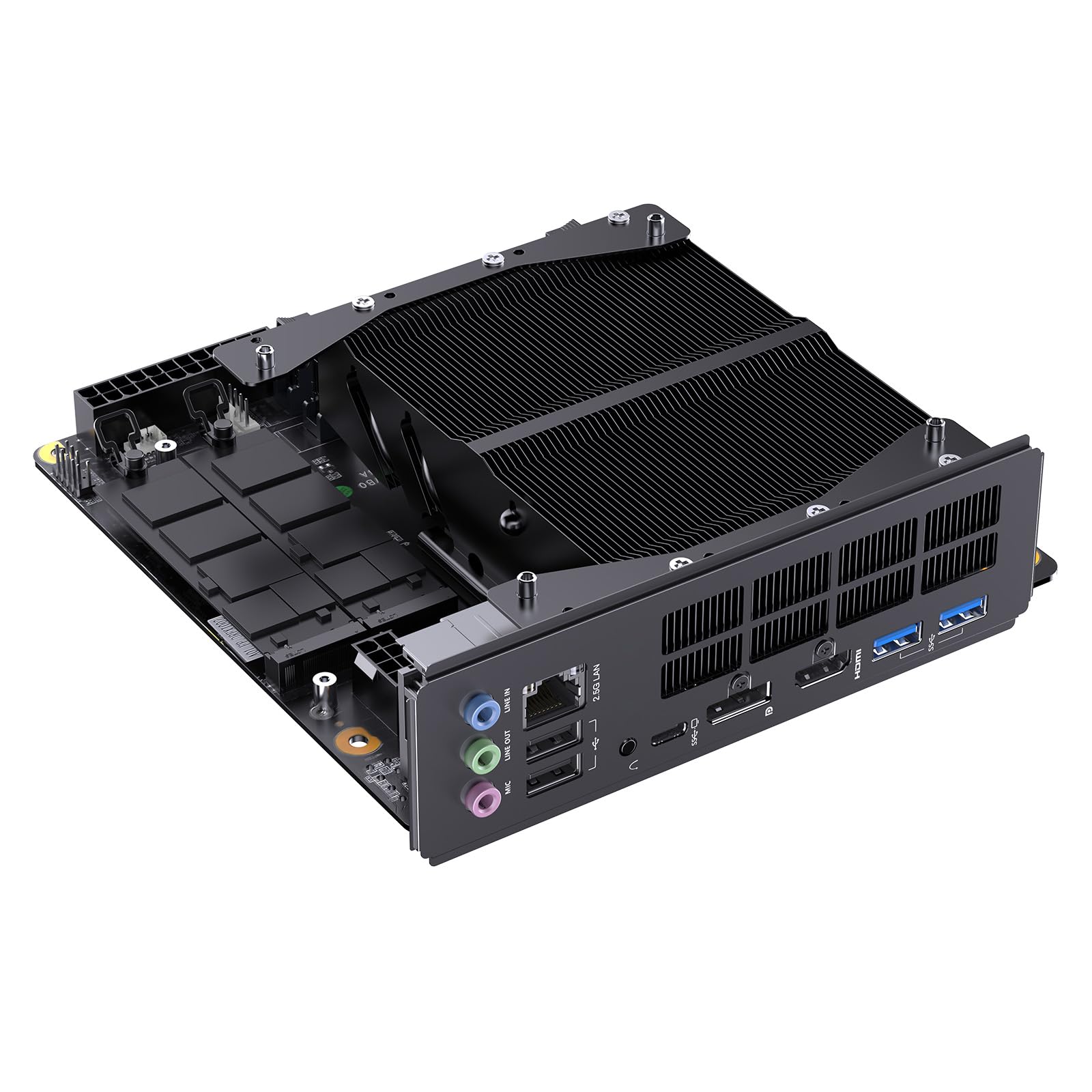 MINISFORUM BD795i SE Mini ITX Motherboard, AMD Ryzen 9 7945HX, 16 C/32 T,Up to 5.2 GHz,PCIe 5.0 x16 Slot, Dual PCIe4.0 M.2 Support, DDR5,8K Triple Output with HDMI/DP/USB-C, RJ45 2.5G, USB 3.2 Gen 2