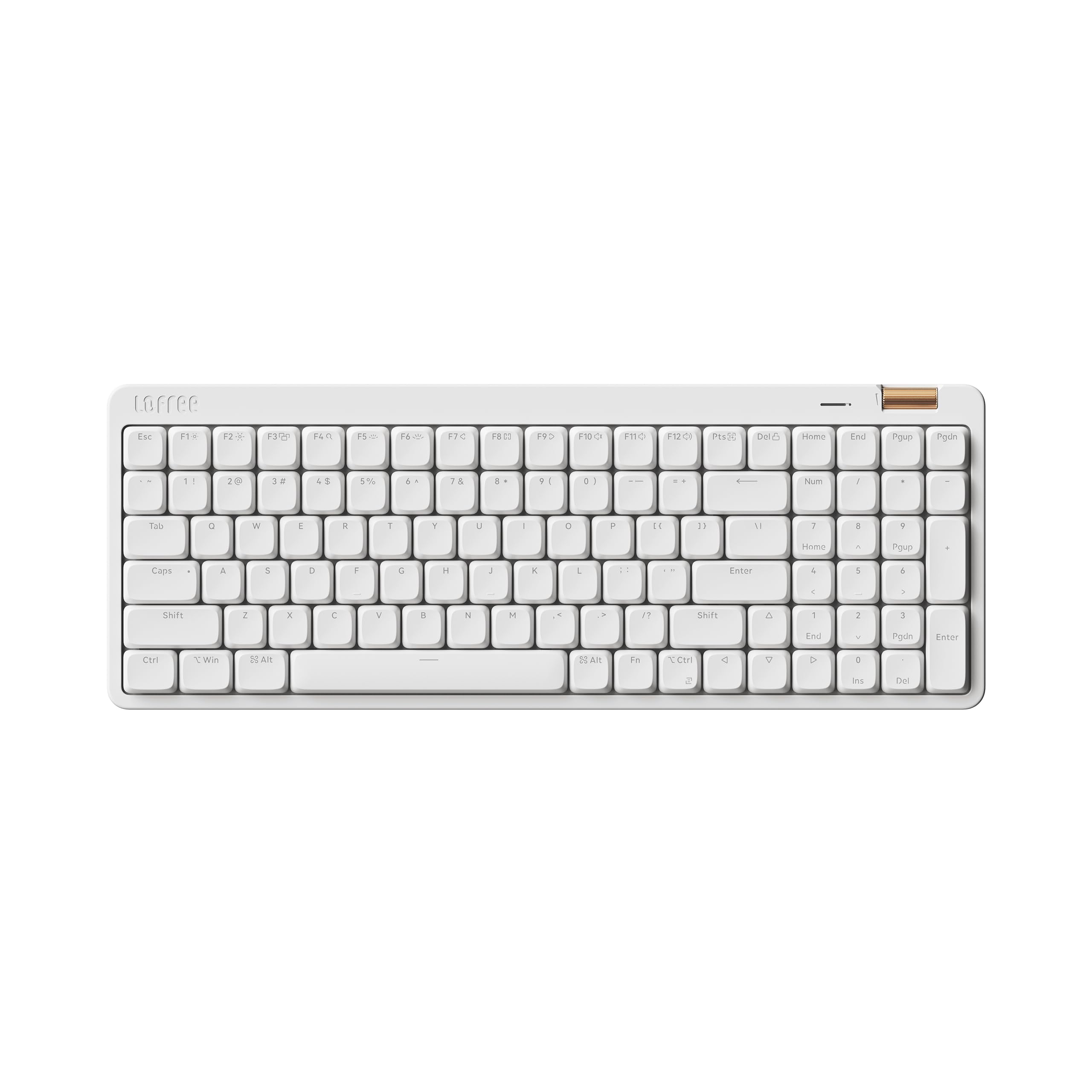 Flow Lite 100 Keys Low Profile Mechanical Keyboard, Swappable Rechargeable Wireless Keyboard with 2.4G Receiver, Bluetooth and Wired Connection for Windows, Mac/Spector Linear Switches (Off-White)