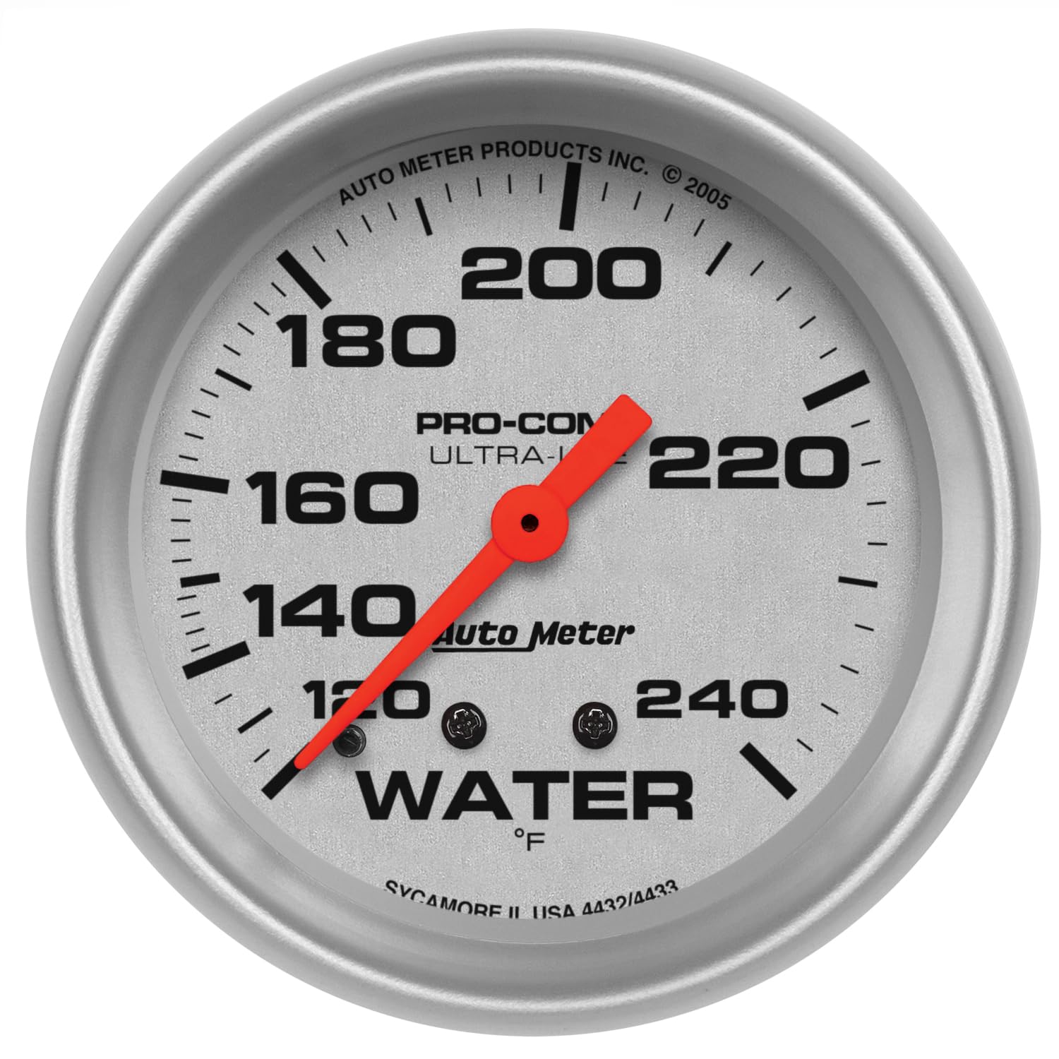 Auto Meter 4433 Ultra-Lite Mechanical Water Temperature Gauge