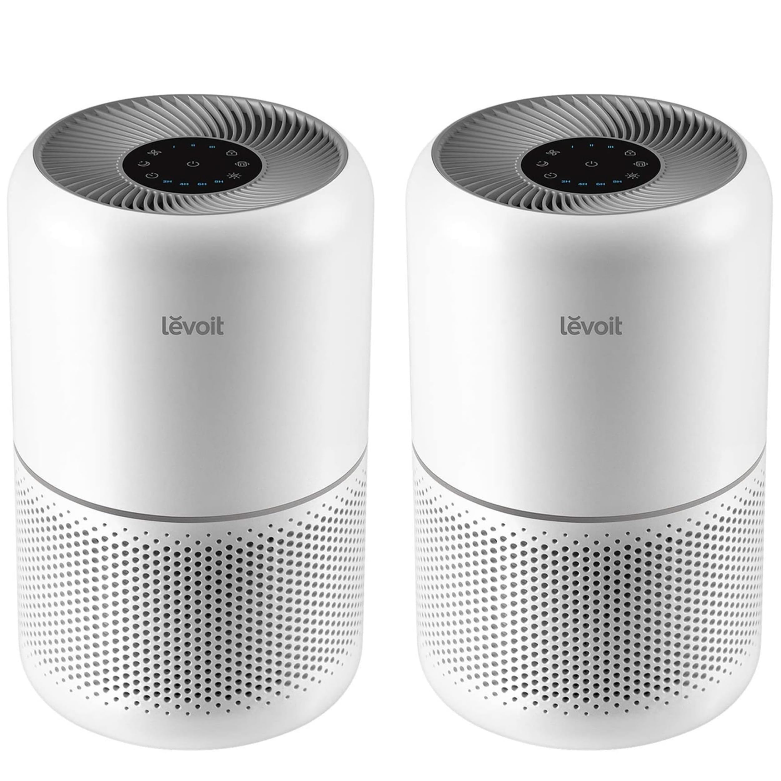 LEVOIT Air Purifier for Home Allergies Pets Hair in Bedroom, Covers Up to 1095 ft² by 56W High Torque Motor, 3-in-1 Filter, Sleep mode, Remove Dust Smoke Pollutants Odor, Core 300-P, White, 2 Pack