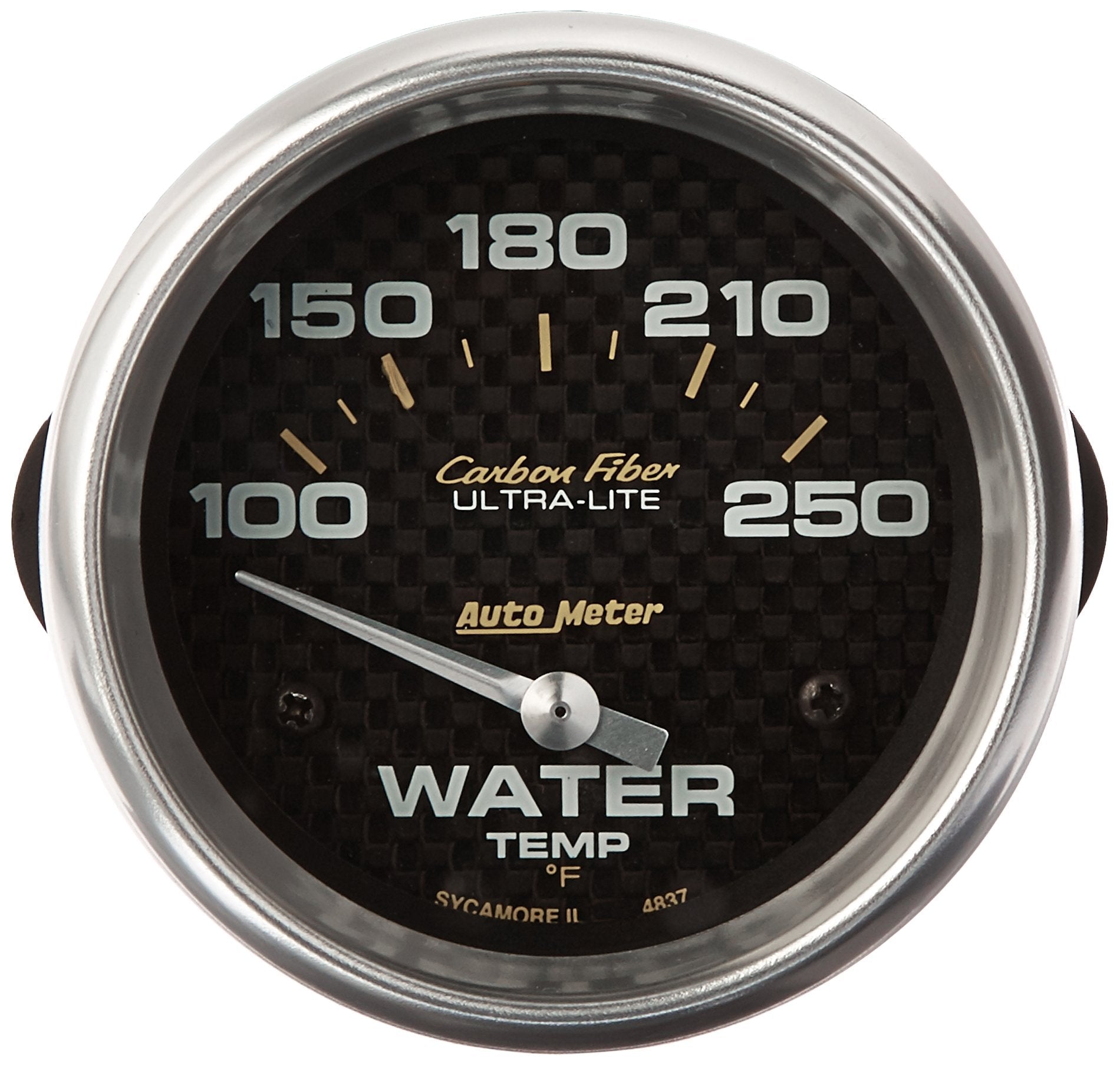 AUTO METER 4837 Carbon Fiber Electric Water Temperature Gauge , 2 5/8"