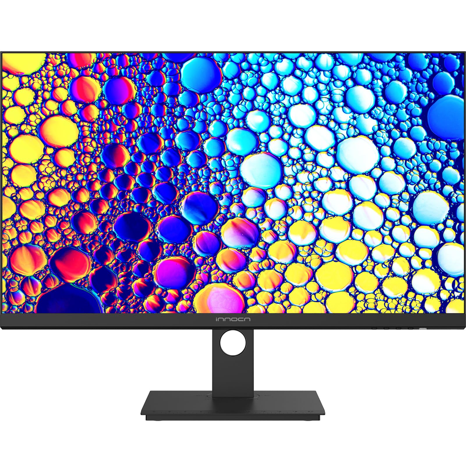 INNOCN 27 Inch 4K Monitor Computer UHD 3840 x 2160 LCD IPS Display, HDR400, USB Type C DP HDMI PC Monitor for Mac Laptop, 1.07B+ Colors, Built-in Speakers, Pivot/Height Adjustable Stand, Black