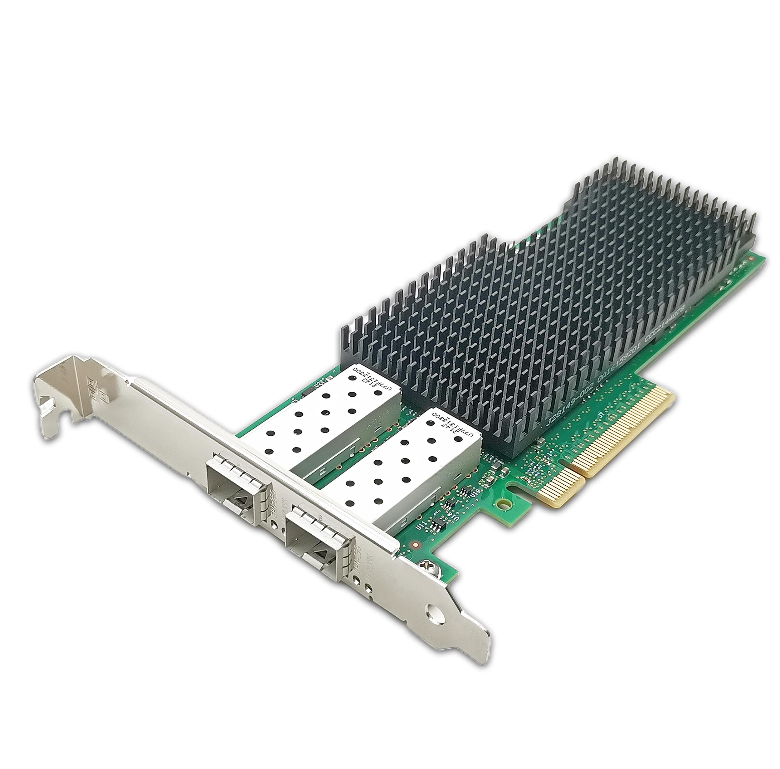 10/25Gb Dual Converged Network Card (NIC), 25gigabit Ethernet Interface Adapter 2 x SFP28 Port,PCIe 3.0 x 8 Compatible with Intel XXV710-DA2 Support Windows/Windows Server/Linux/Freebsd