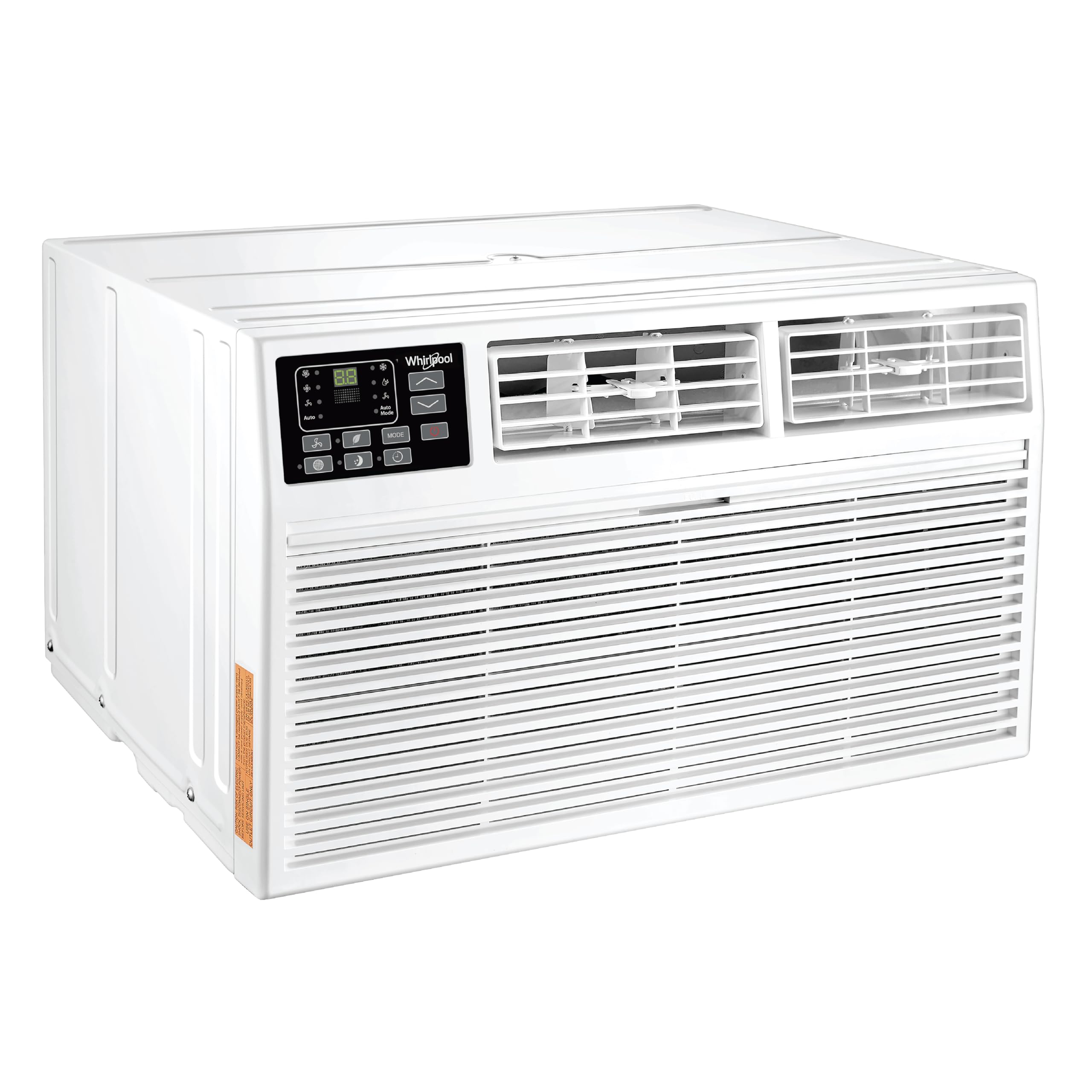 Whirlpool 12,000 BTU Through the Wall Air Conditioner, 115V, Cools up to 550 Sq. Ft for Living Room, Bedroom, Kitchen, Apartment, with Dehumidifier, Remote Control, Digital Display, 24H Timer, White