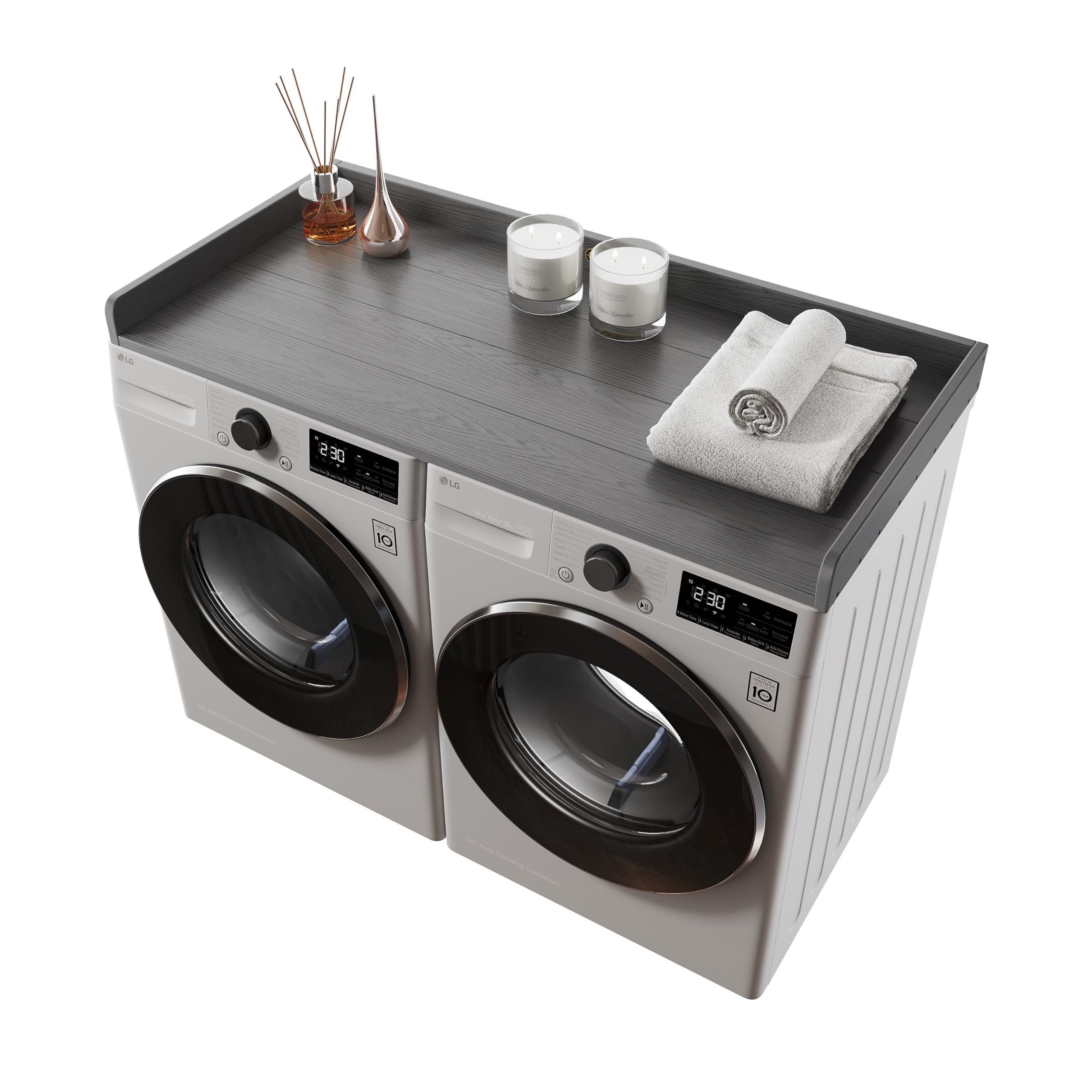 ClimbHope Washer Dryer Countertop HDPE No Installation - Washer and Dryer Topper Covers for The Top Laundry Room Organization and Storage Waterproof