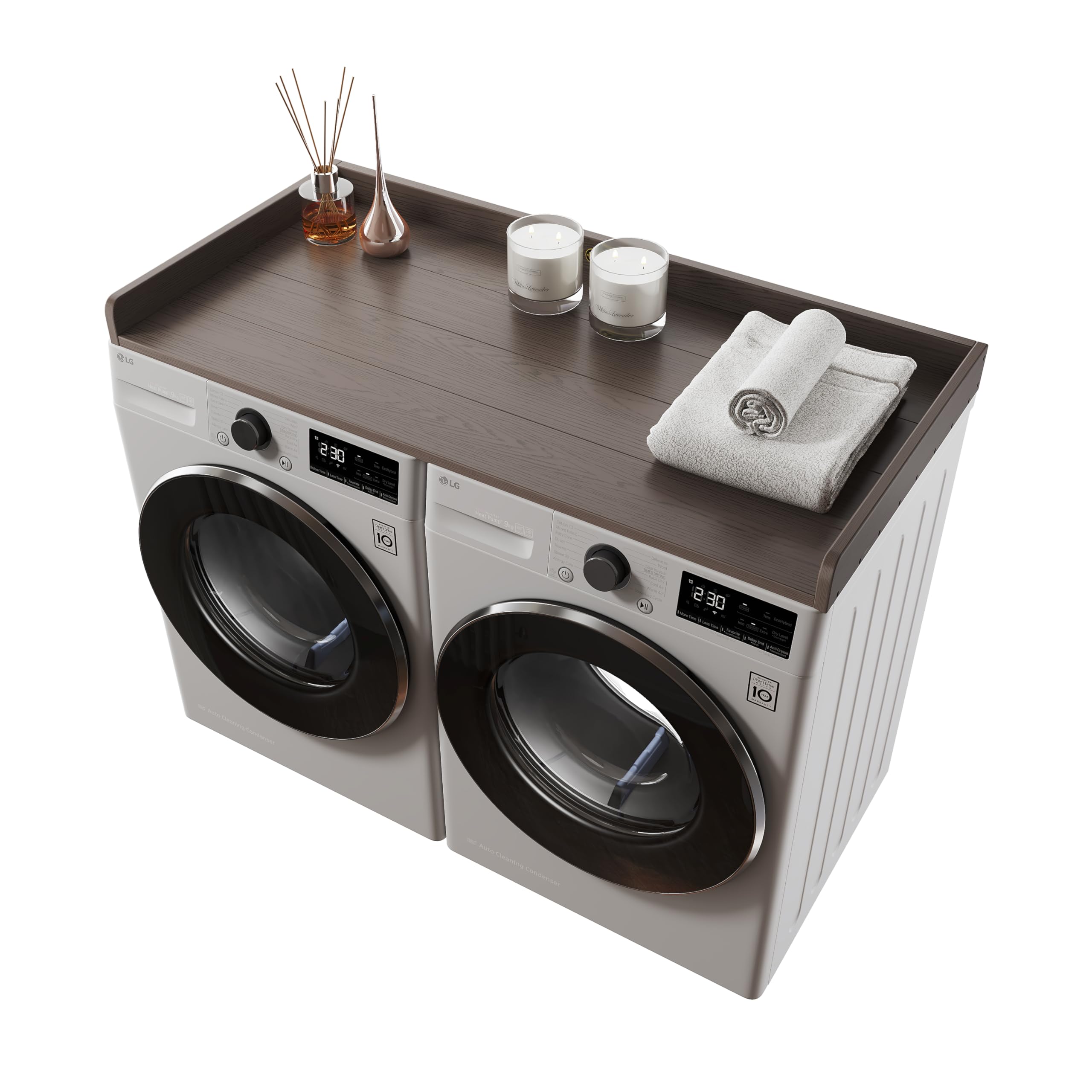 ClimbHope Washer Dryer Countertop HDPE No Installation - Washer and Dryer Topper Covers for The Top Laundry Room Organization and Storage Waterproof