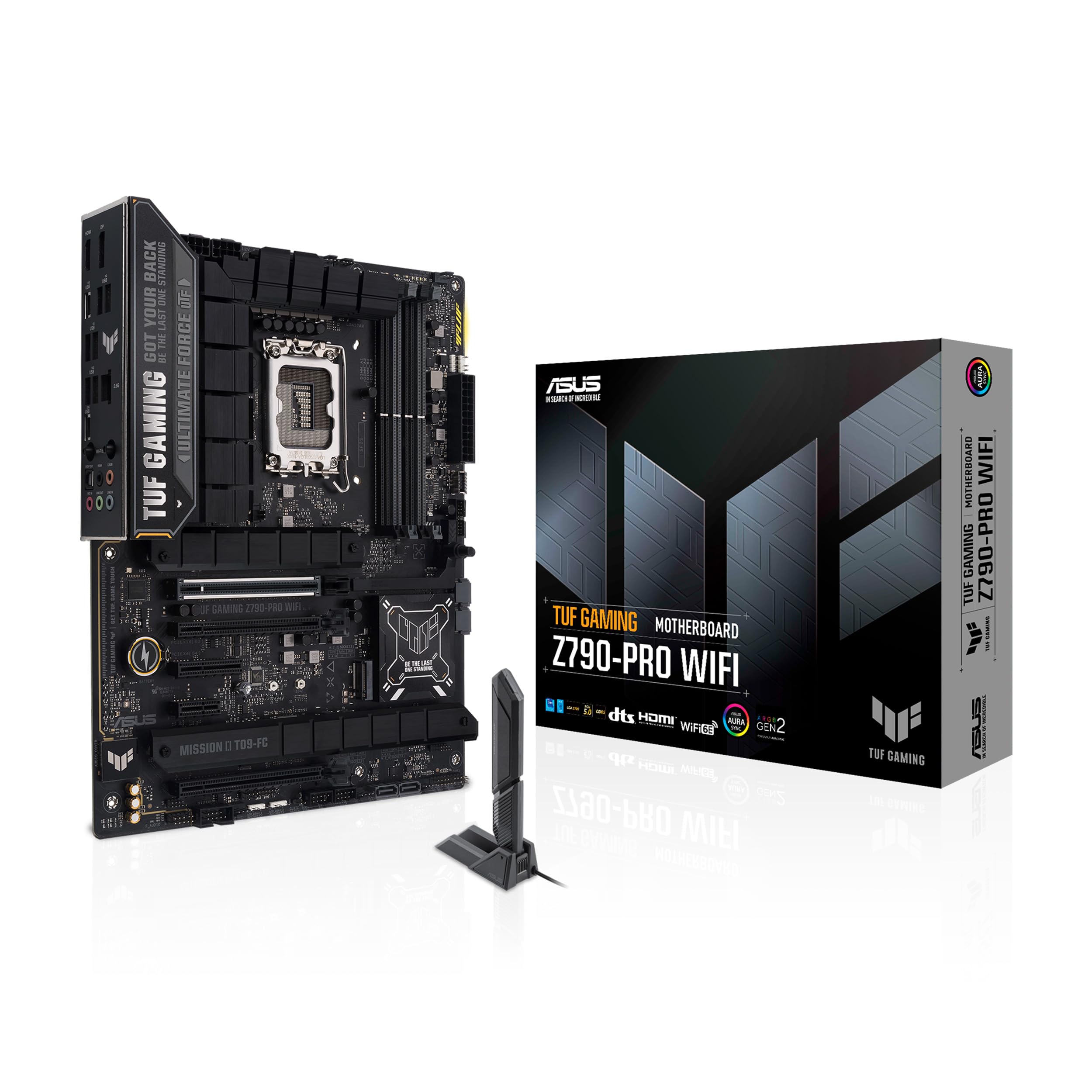 ASUS TUF Gaming Z790-PRO WiFi 6E LGA 1700(Intel 14th &13th&12th Gen) ATX Gaming Motherboard DDR5,PCIe 5.0X 16,Front Panel USB 20Gbps Type-C,Thunderbolt 4, Q-Antenna, 2.5Gb LAN,AI OVERCLOCKING