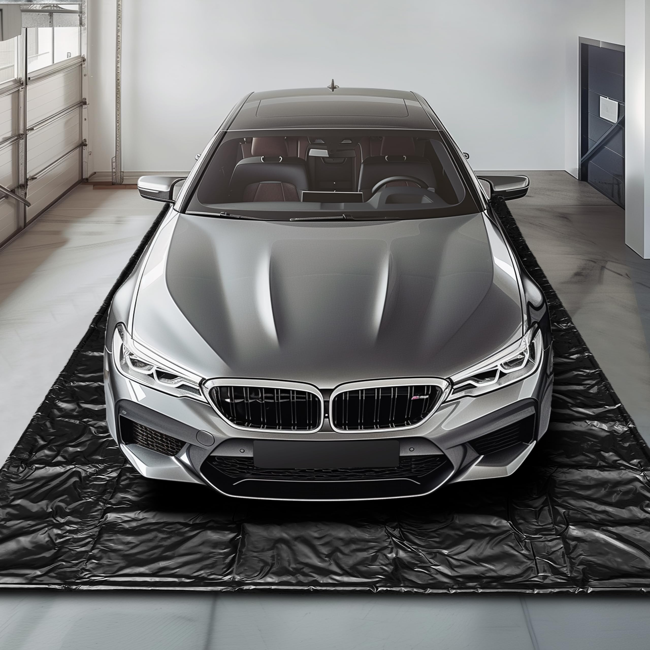 Huatean Home Garage Floor Mat, (8'6" x 20") Under Car Waterproof Containment Mat, Oil Mat for Garage, Garage Mats for Floor Covering, Garage Floor Mat for Under Car, Keeps Floor Dry and Clean