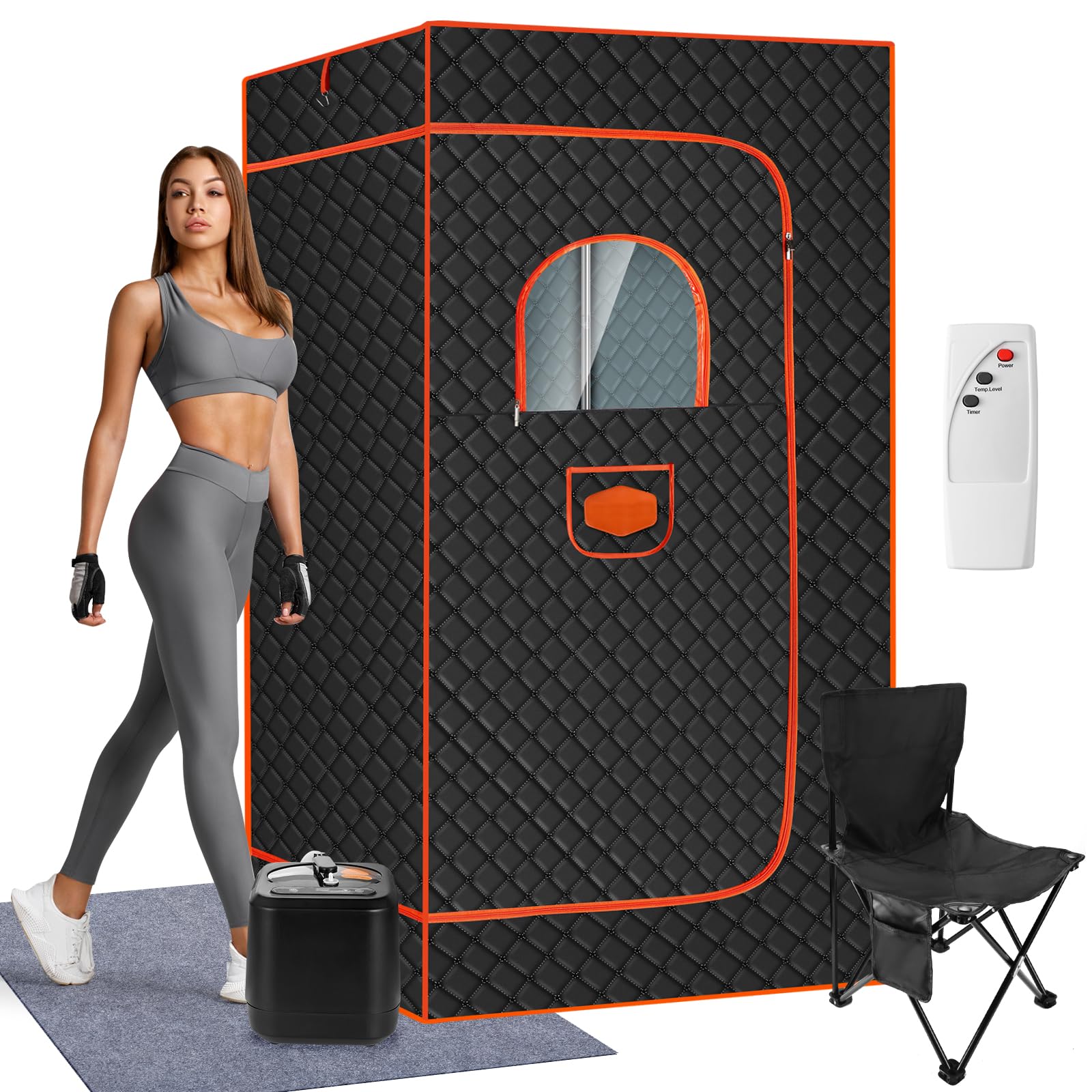 OneAmg Sauna Box,Portable Sauna for Home,2024 Sauna Tent with 3L 110V Steamer,9 Levels,36 * 36 * 71inch