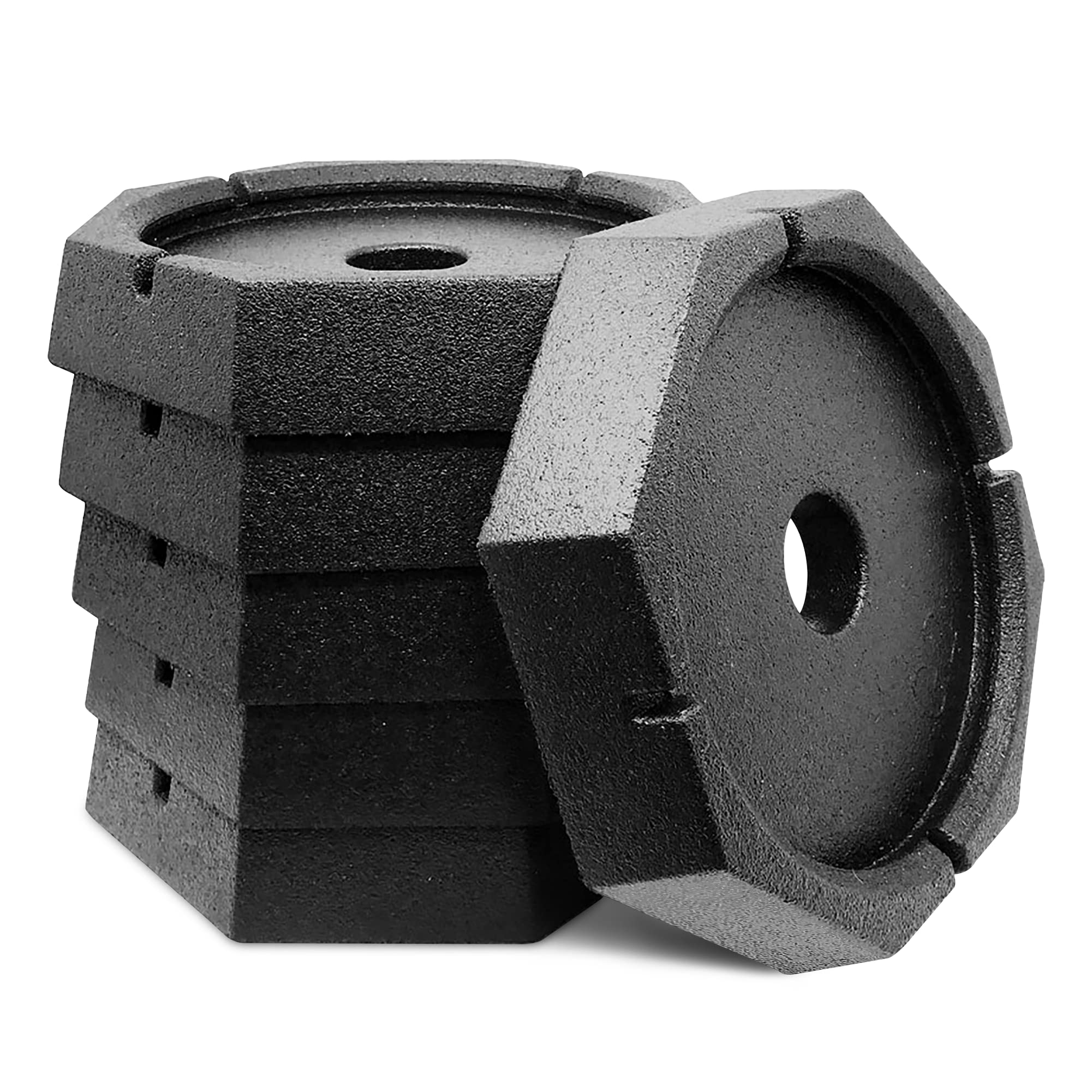 SnapPad Xtra RV Leveling Pads - Permanent Jack Stabilizers for RVs - 9" Round Leveling Jack Pads for LCI Leveling System - Heavy Duty Replacement for Blocks - Made in The USA (6-Pack)