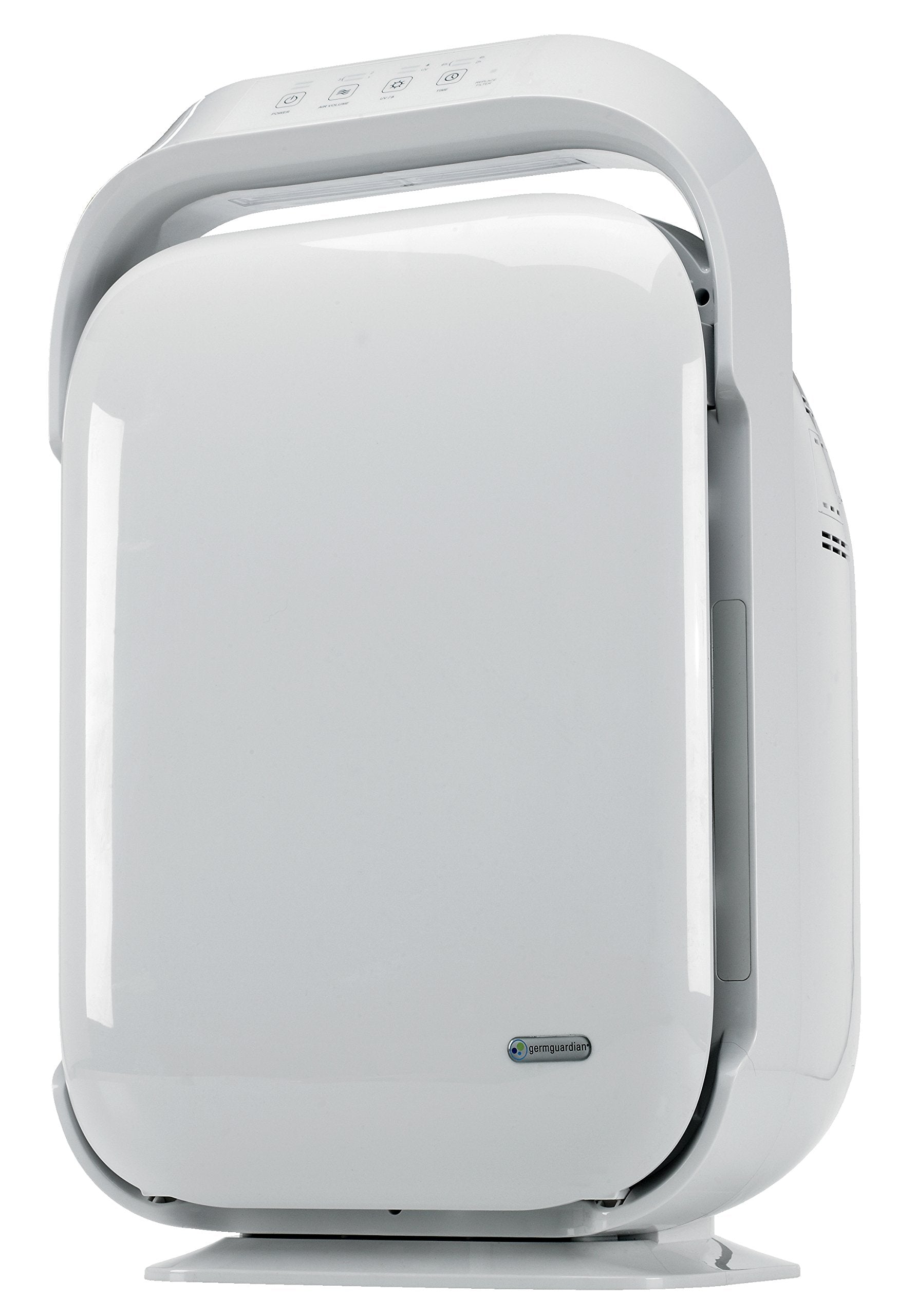 GermGuardian Hi-Performance Air Purifier with HEPA Pure Filter, Timer, Ionizer, Removes 99.97% of Pollutants, Large Rooms up to 1620 Sq. Ft., UV-C Light Helps Reduce Germs, 27”, White, AC9200WCA