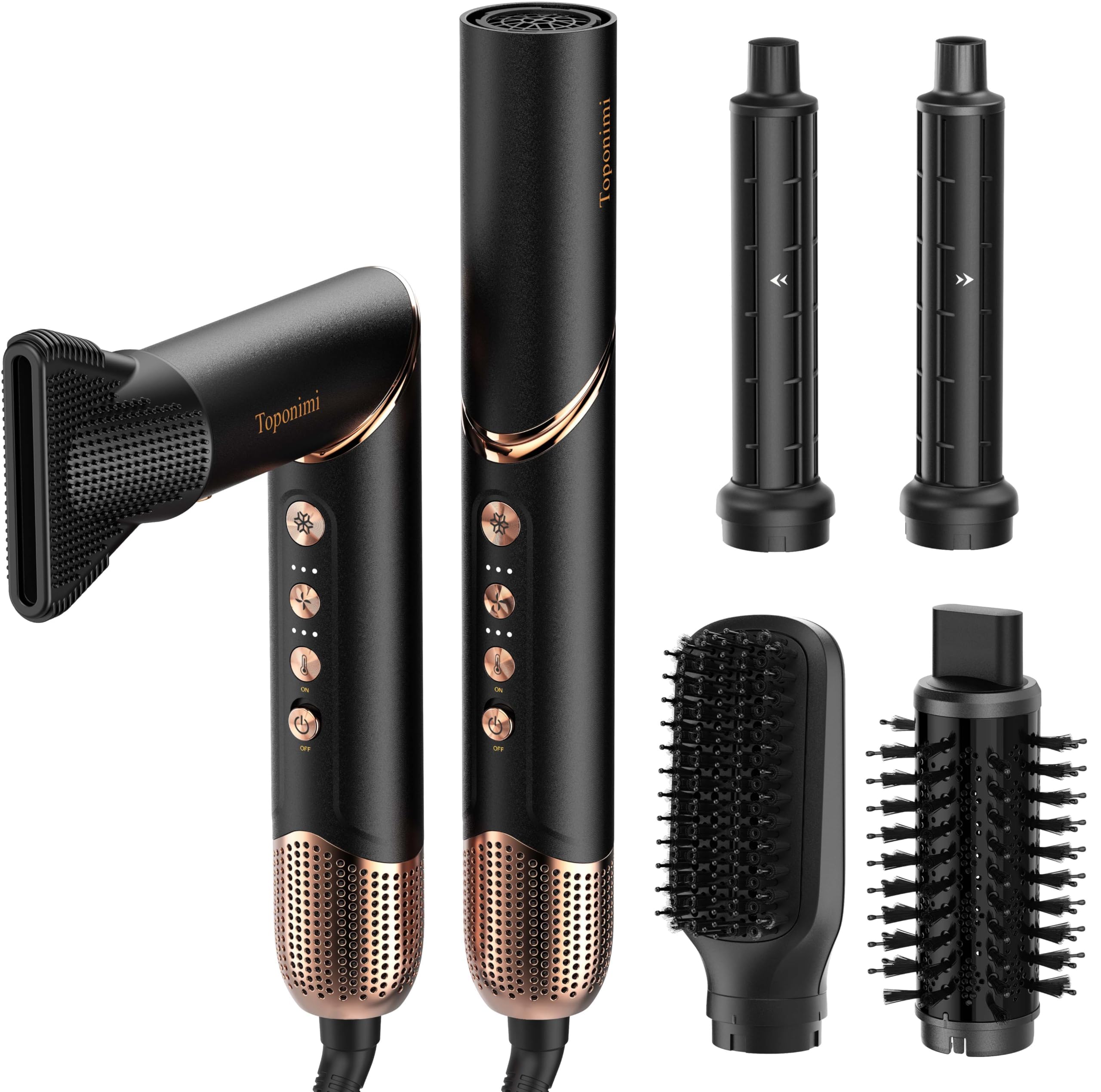 Auto Airwrap Hair Styler & Dryer, 5 in 1 Multi Styling Hot Air Dryer Brush Curler for Hair, High Speed 110000 RPM Negative Lonic Frizz-Free, Fast Drying Curling Volumizing Straightening Magic Styler