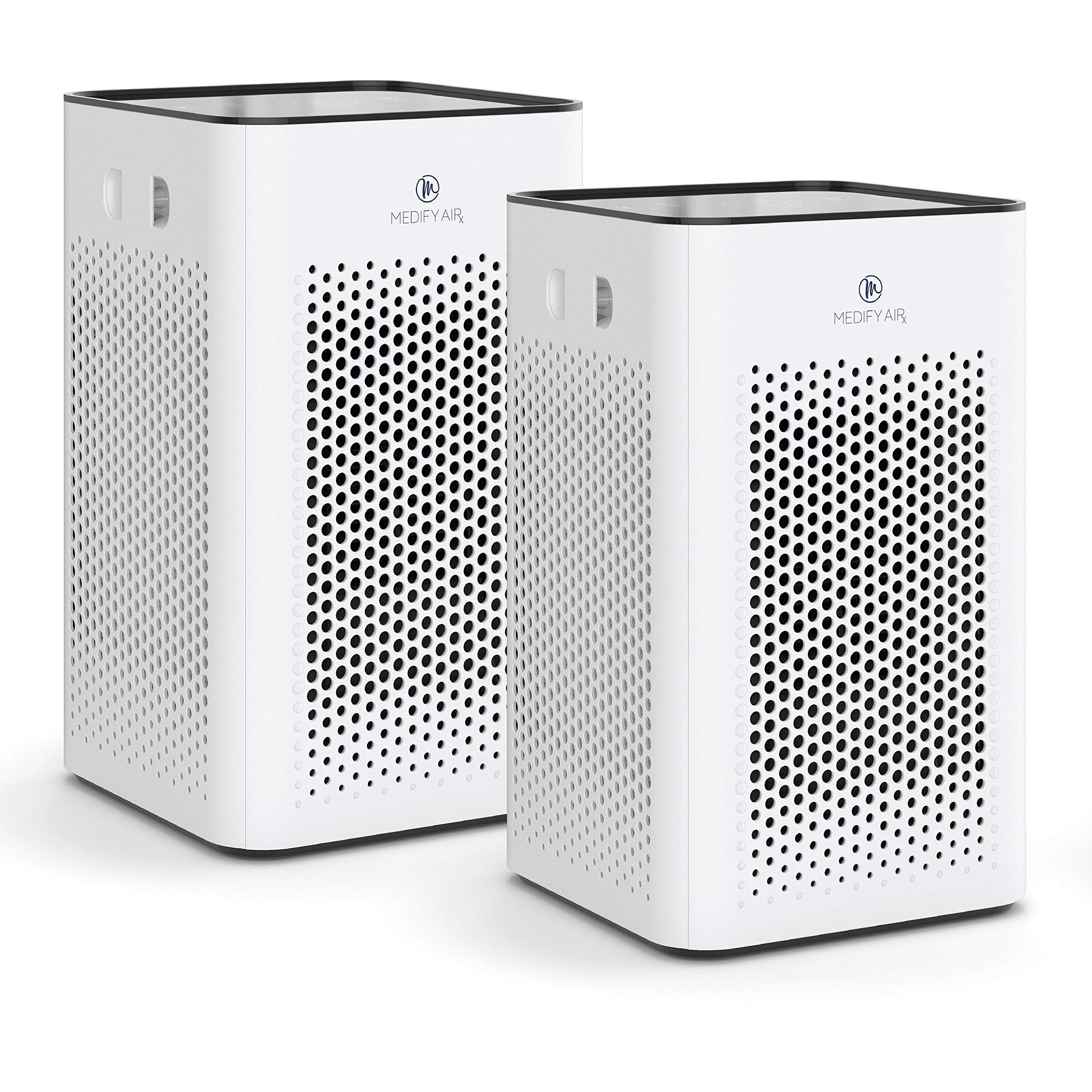 Medify MA-25 Air Purifier with True HEPA H13 Filter | 825 ft² Coverage in 1hr for Allergens, Smoke, Wildfires, Odors, Pollen, Pet Dander | Removal to 0.1 Microns | White, 2-Pack